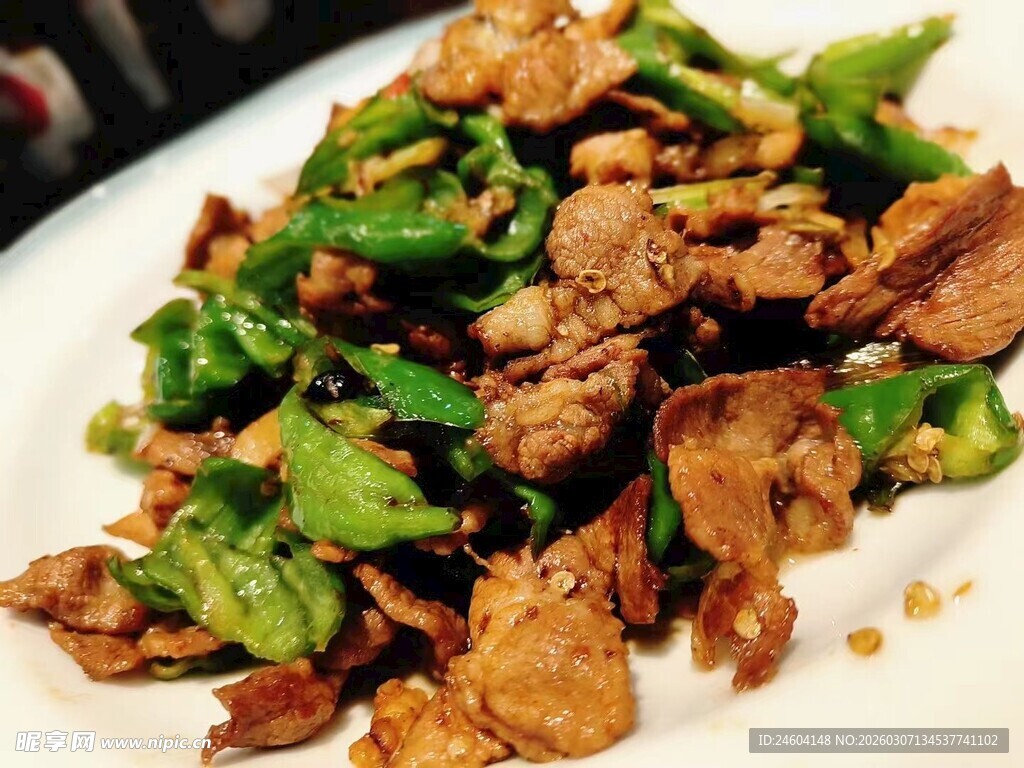 青椒炒肉片