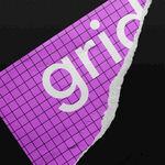 紫色网格纸张撕裂效果