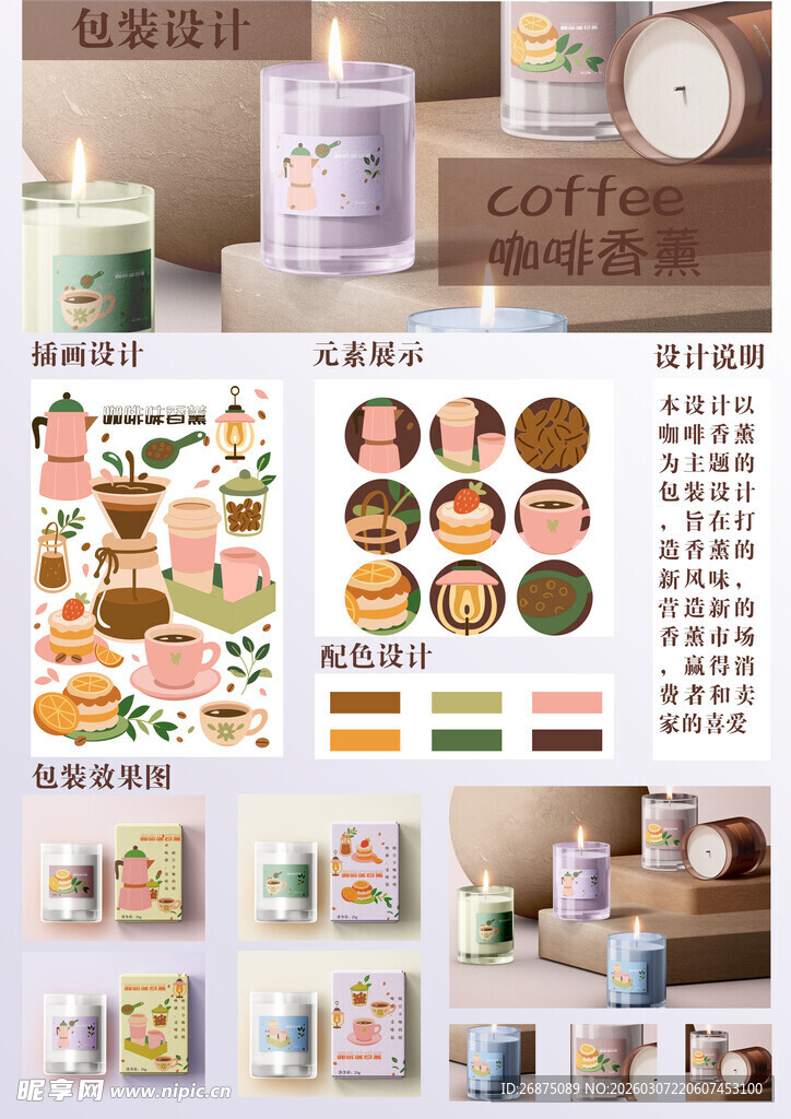 咖啡包装展板设计