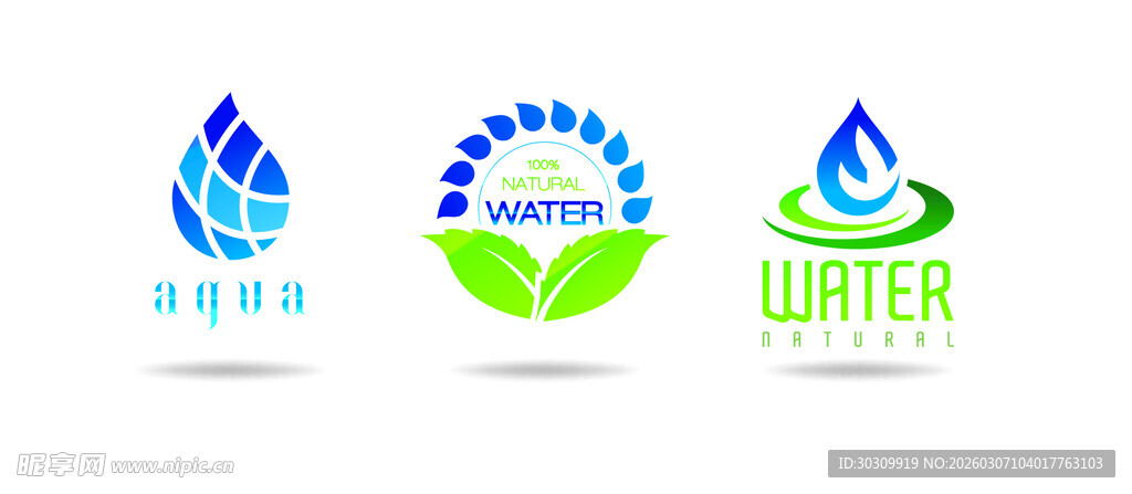 水滴主题创意标志设计