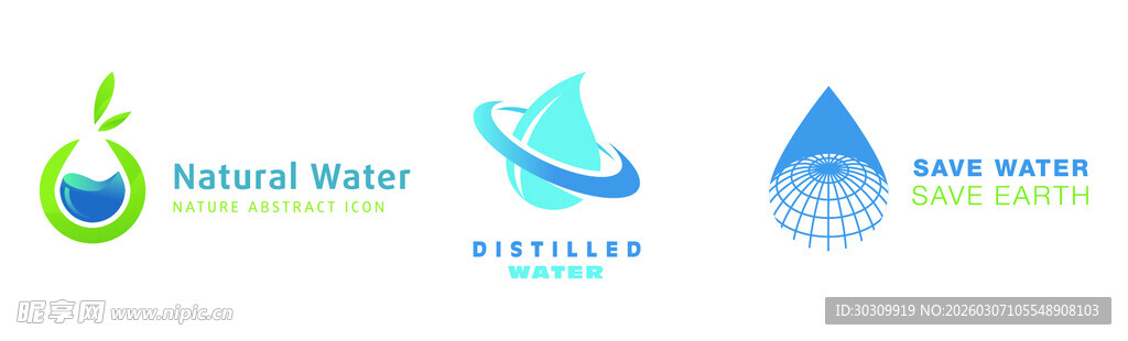 水滴主题创意标志设计