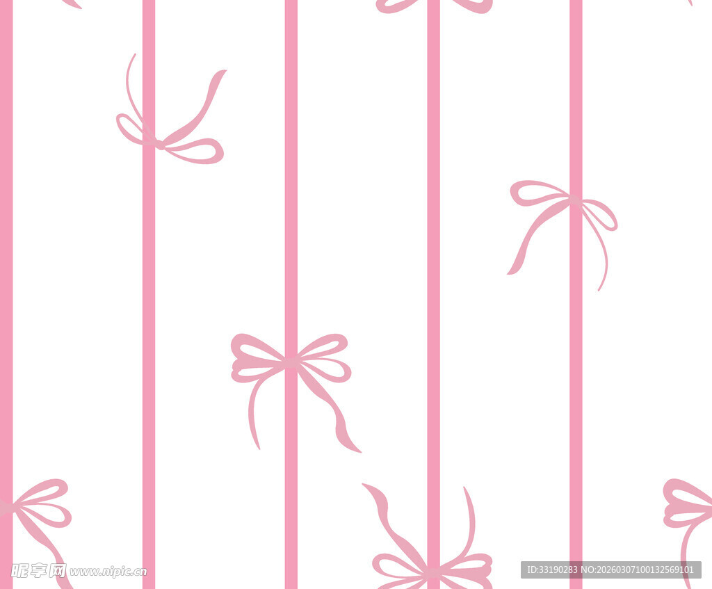 粉色蝴蝶结条纹图案背景