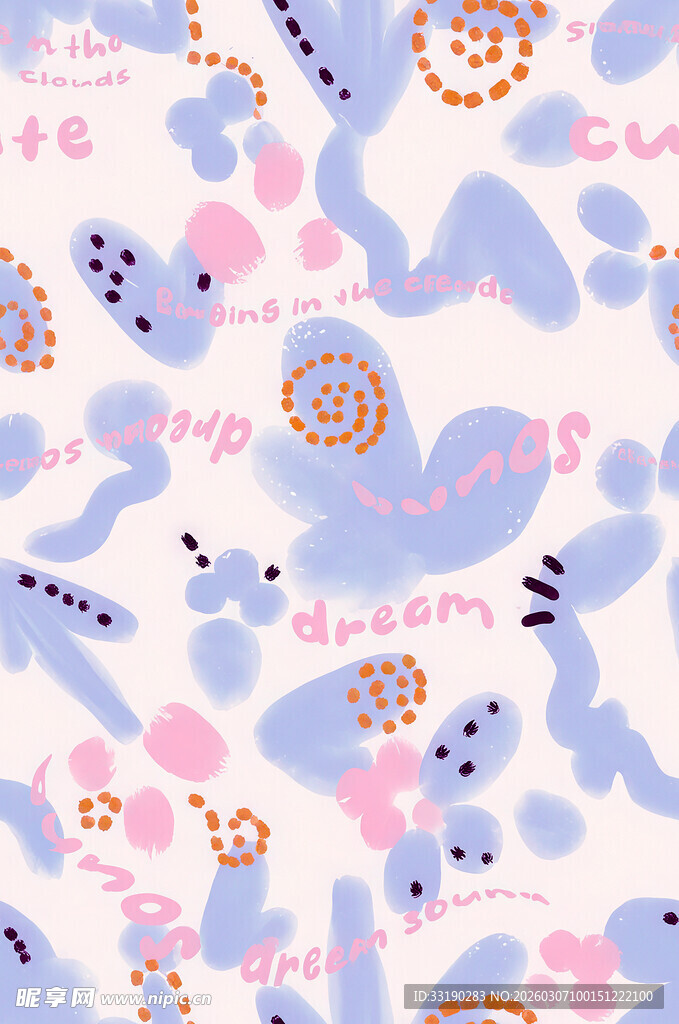 可爱卡通动物图案背景