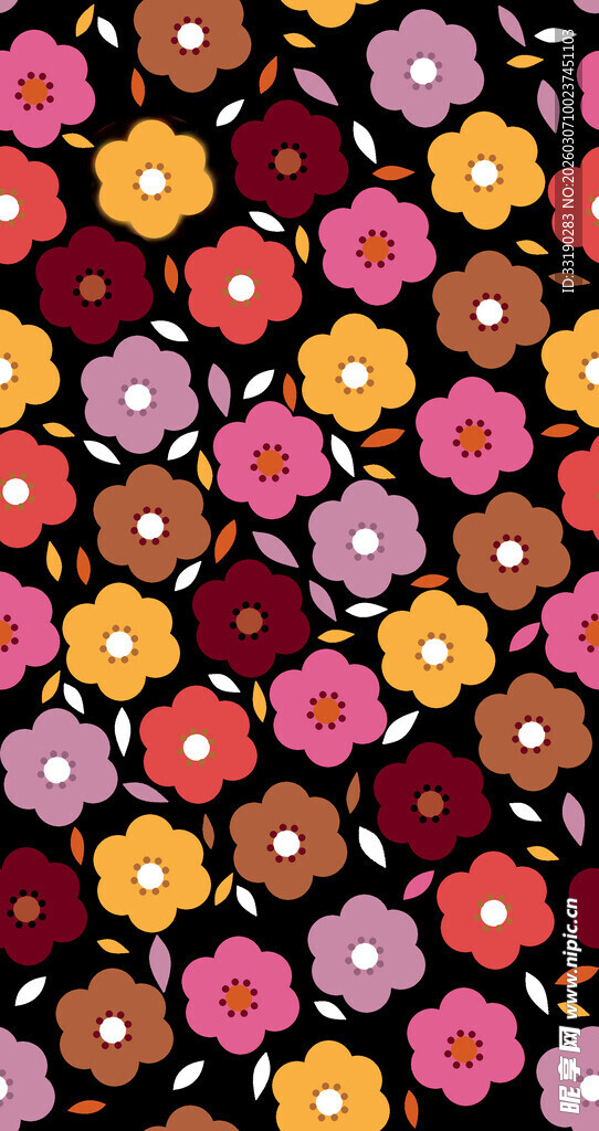多彩小花图案背景
