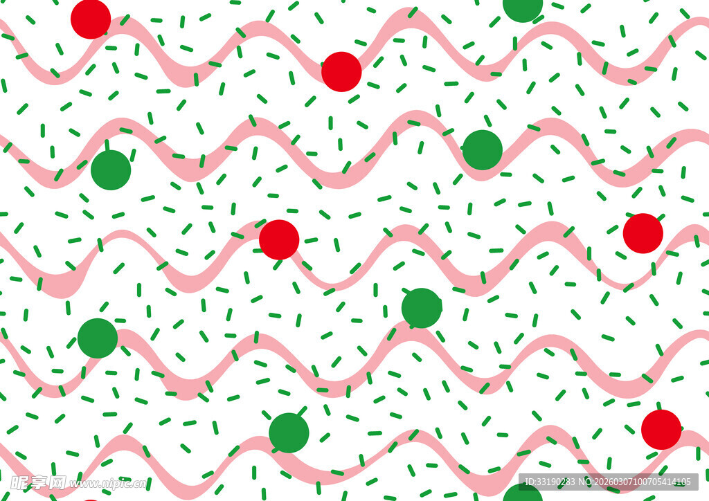 圣诞波纹糖果图案背景