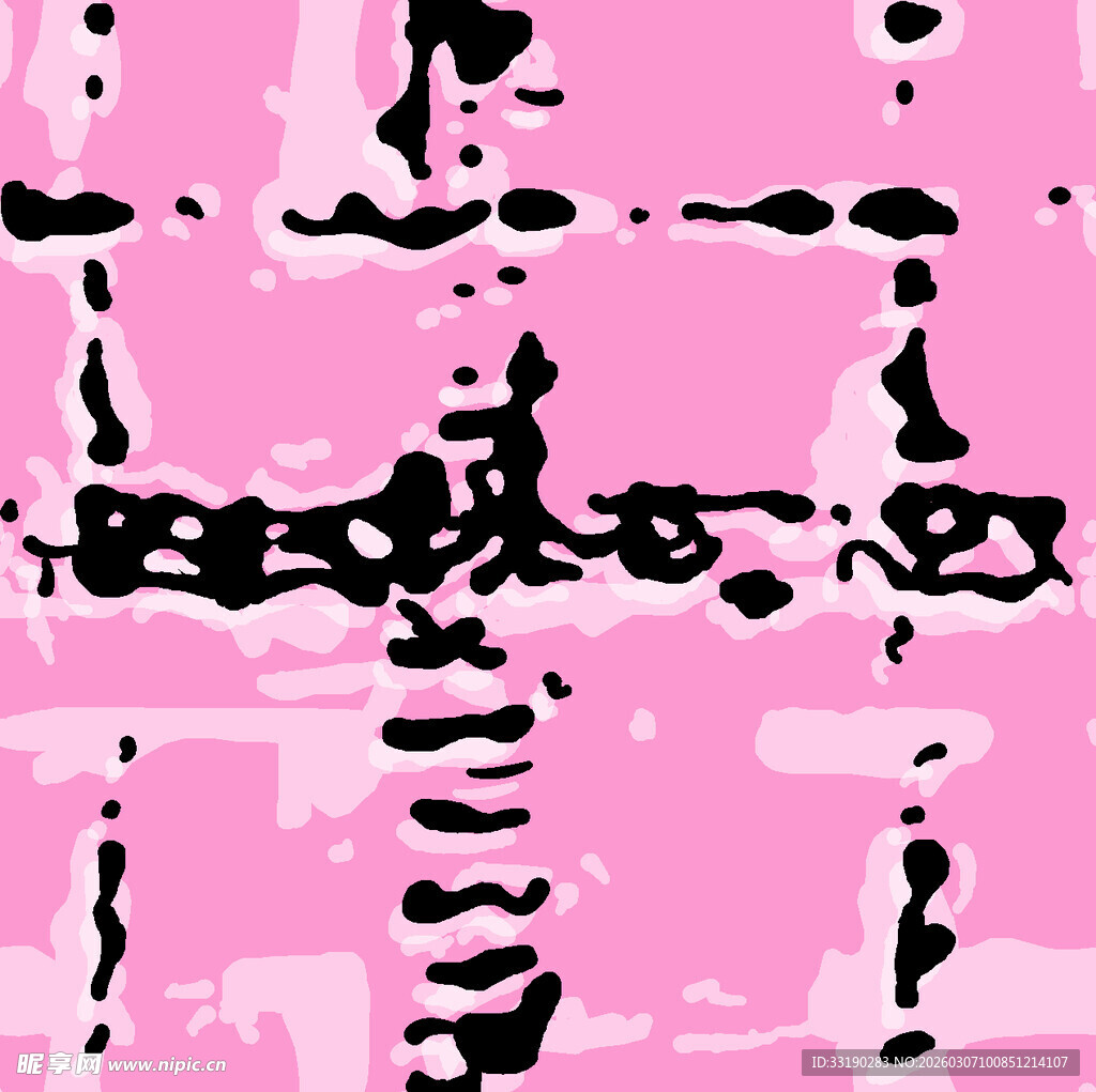 粉色抽象涂鸦艺术图案