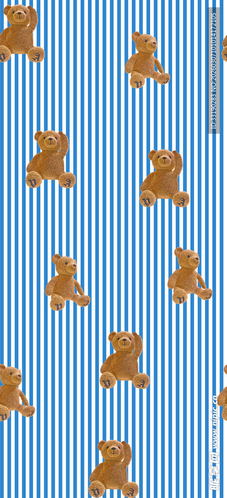 小熊条纹图案背景