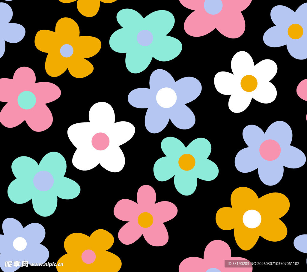 多彩小花图案背景