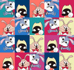 可爱动物卡通图案背景