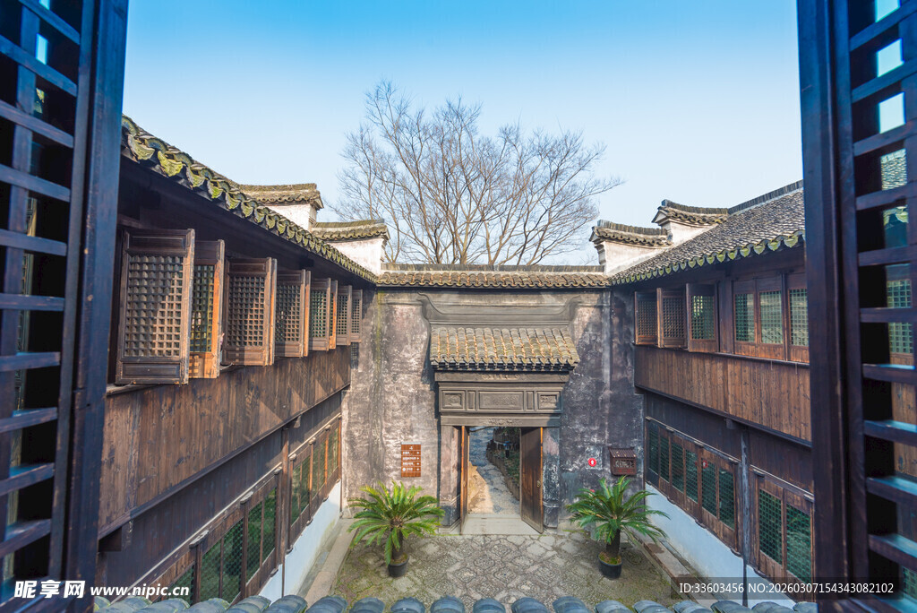 古色古香的中式庭院景观