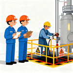 化工工人操作设备场景