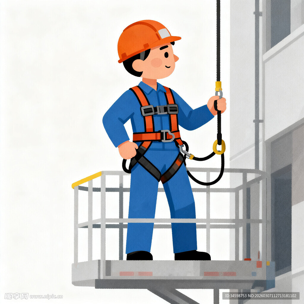 高空作业工人进行作业