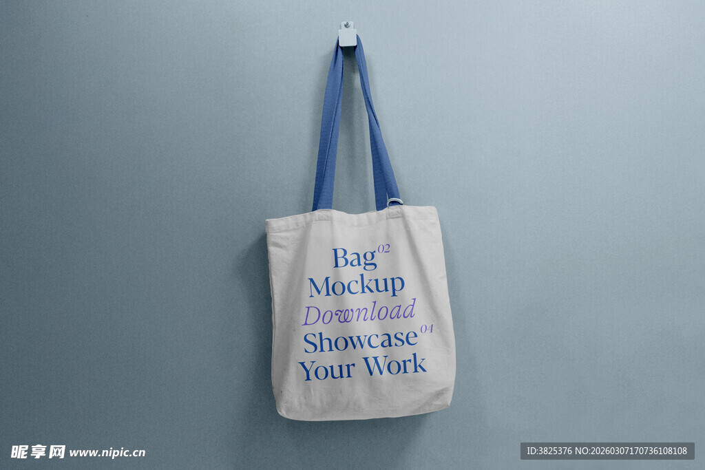 简约字母印花手提帆布袋