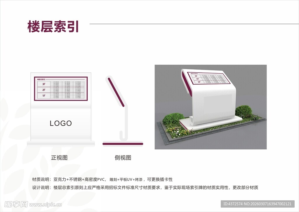 导视系统 楼层索引 指示牌