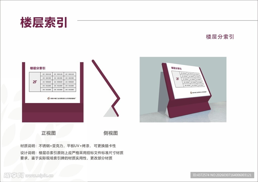 广告标识 导视系统 楼层索引