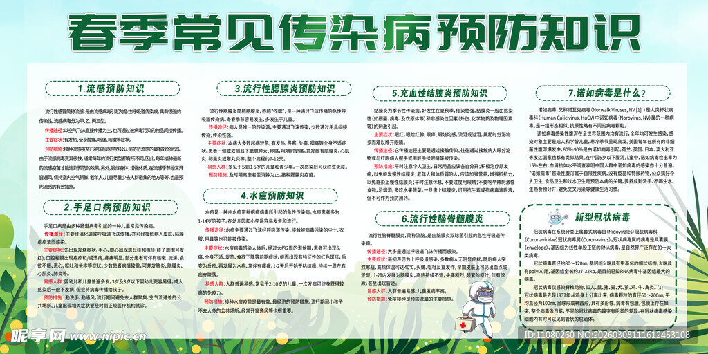 春季常见传染病预防知识