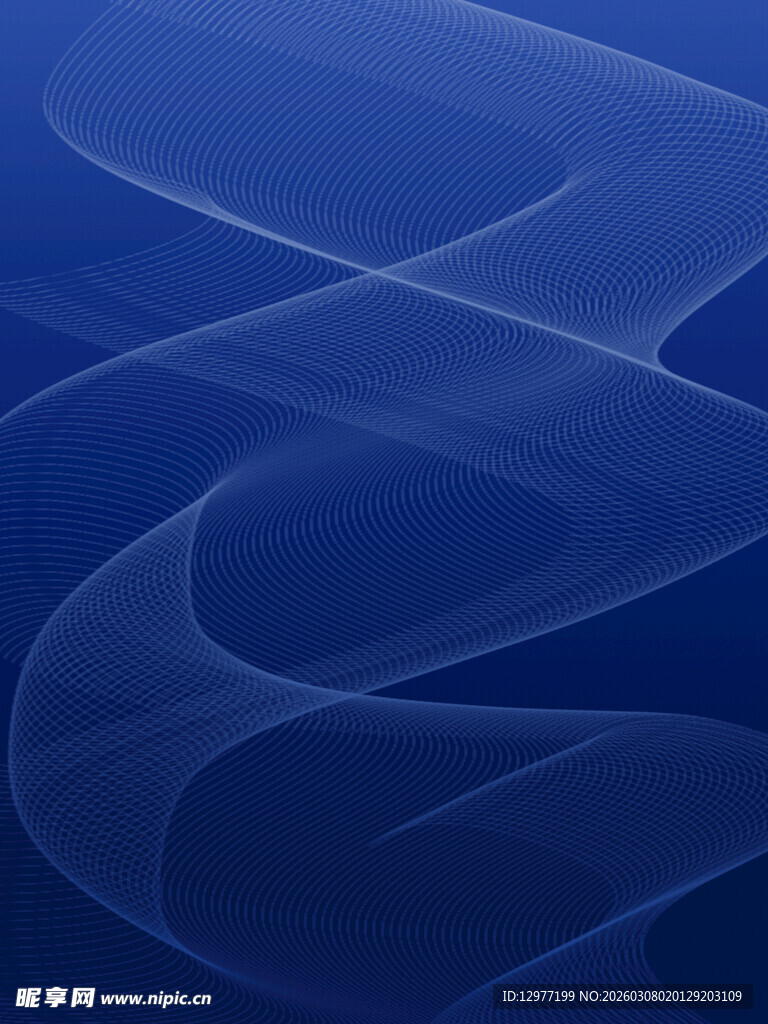 蓝色流动曲线背景图案