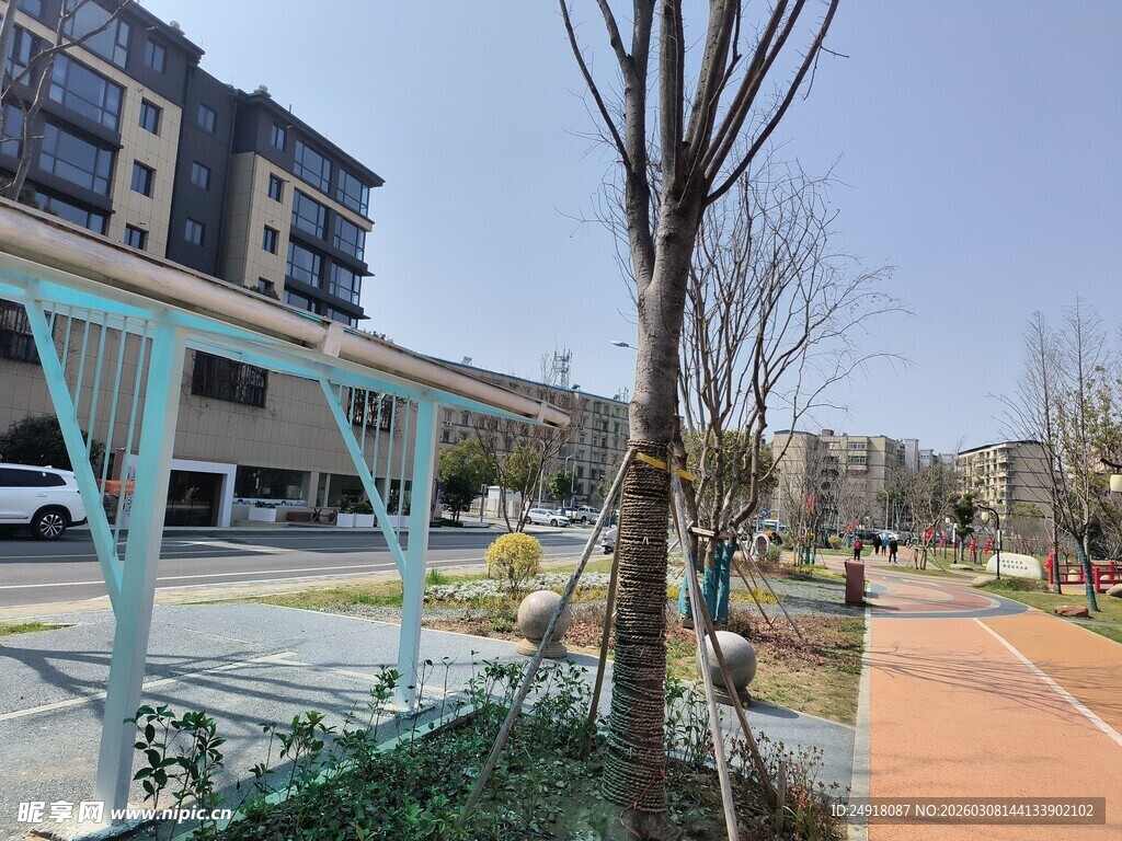 小区内的休闲景观步道