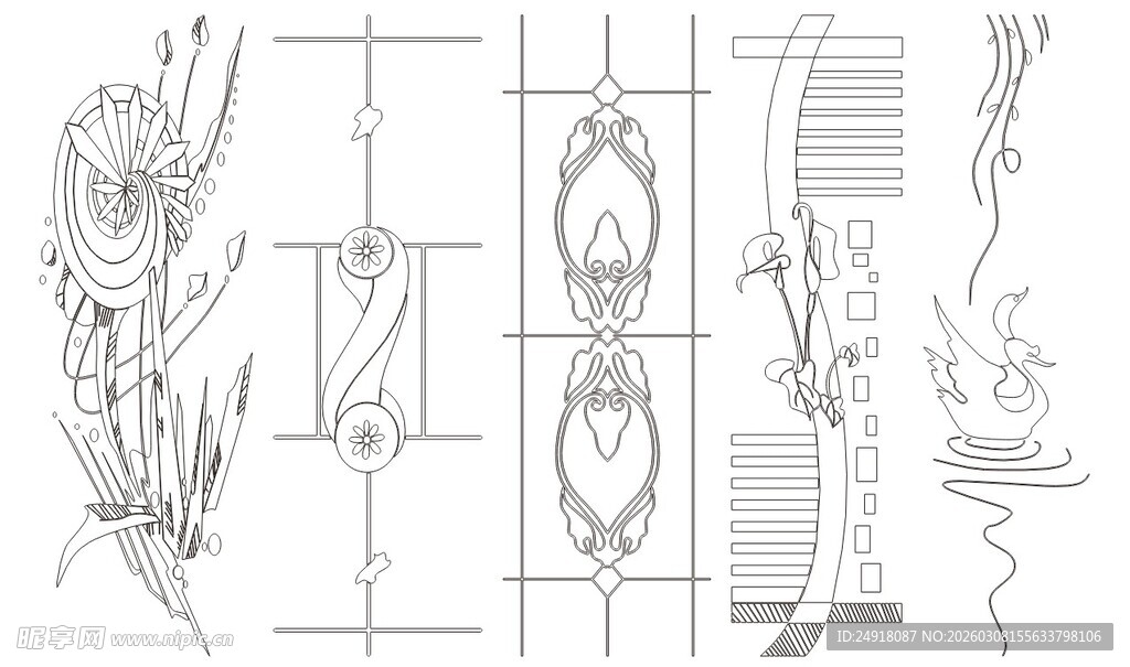 移门图案 线条背景 装饰线条