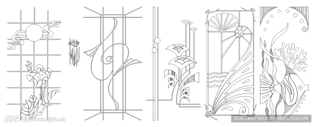 移门图案 装饰线条背景