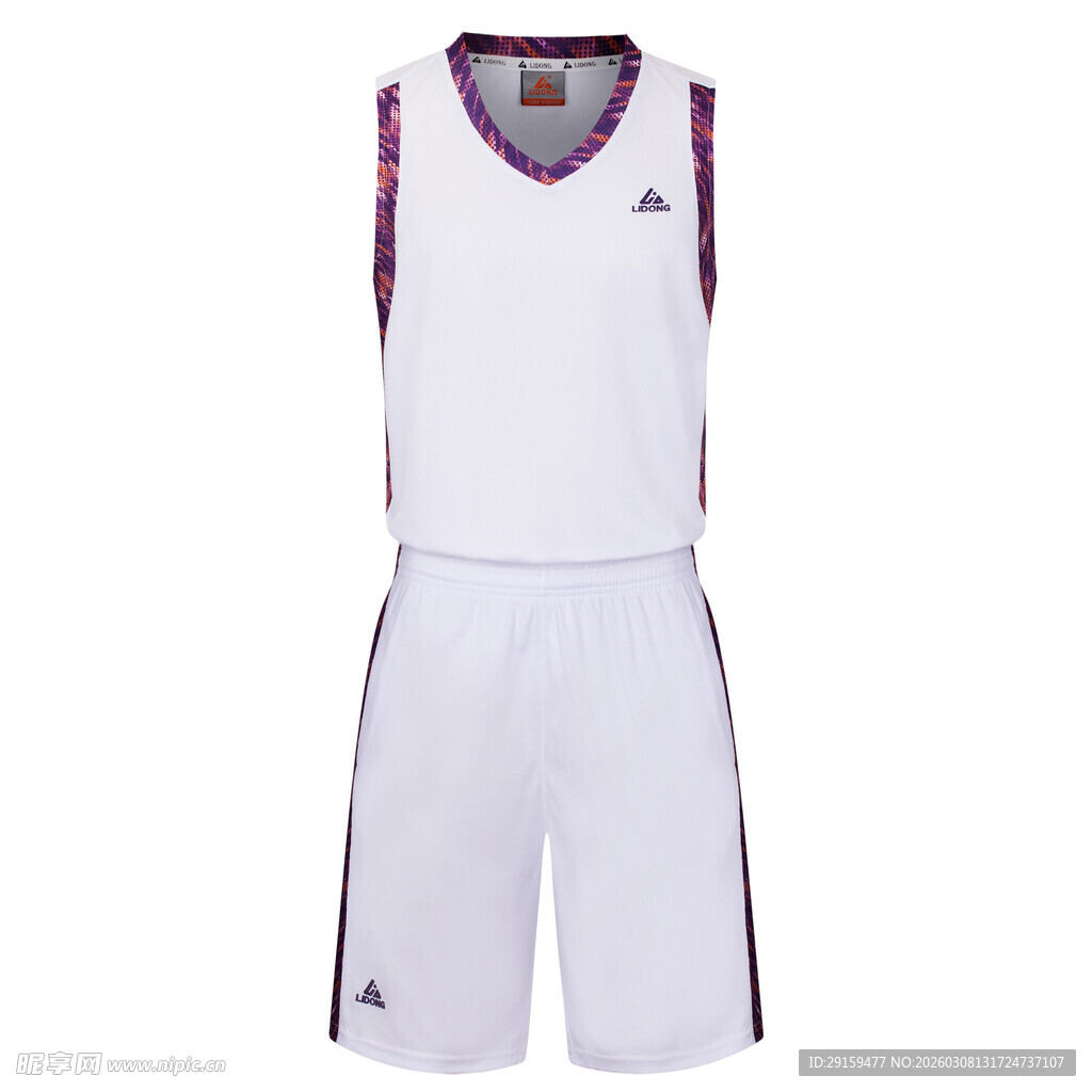 白色篮球运动套装