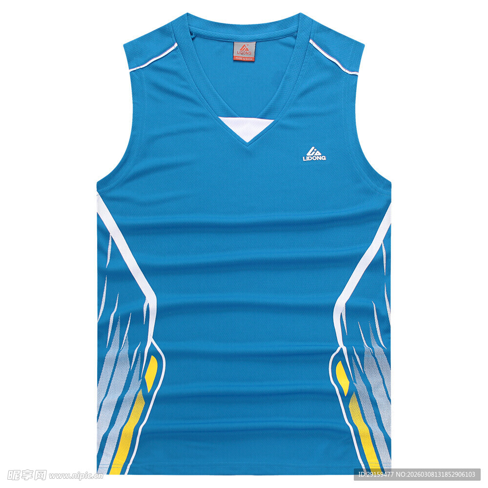 蓝色运动背心展示