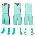 薄荷绿篮球服套装及配饰