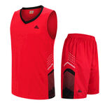 红色篮球运动套装