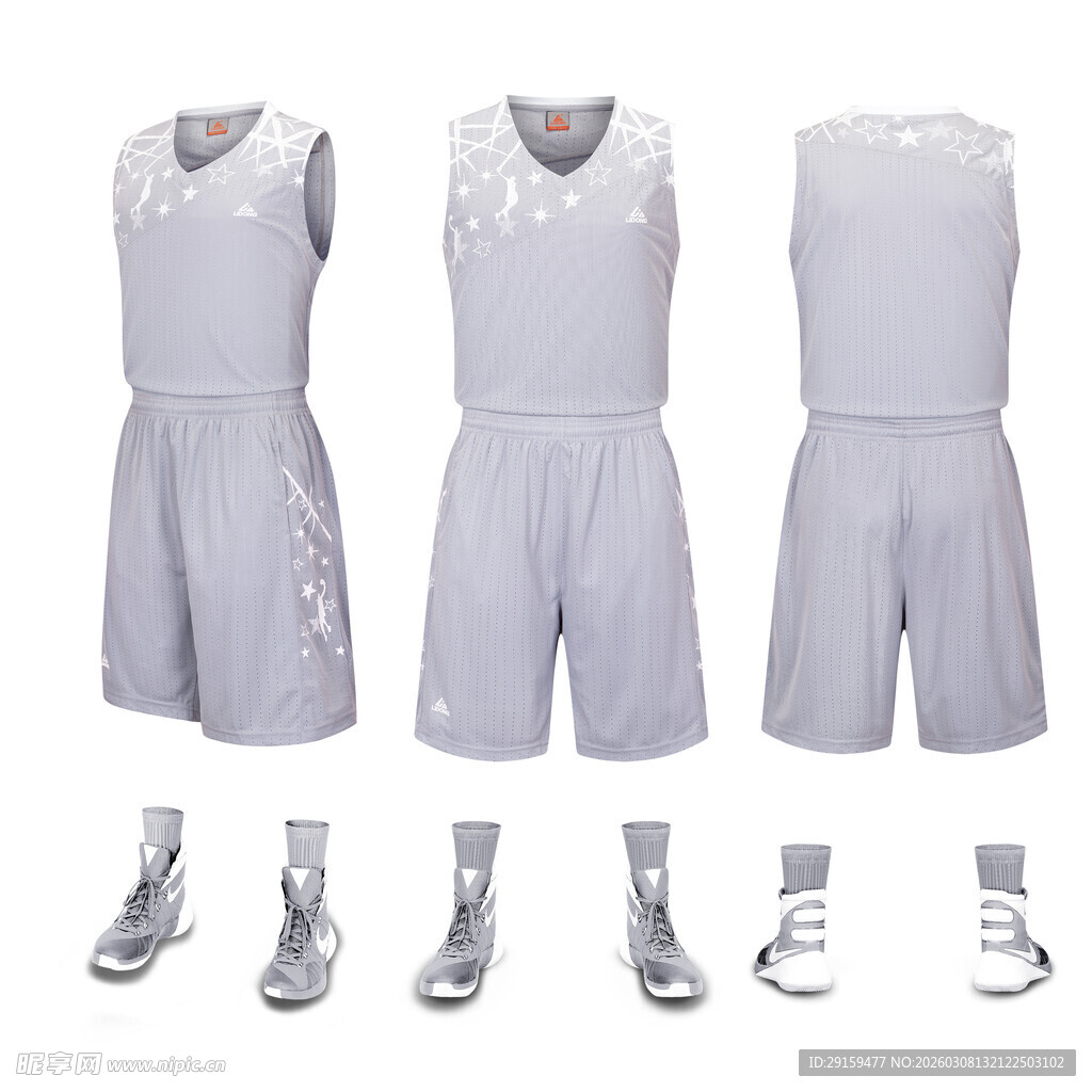 男士运动篮球服套装展示