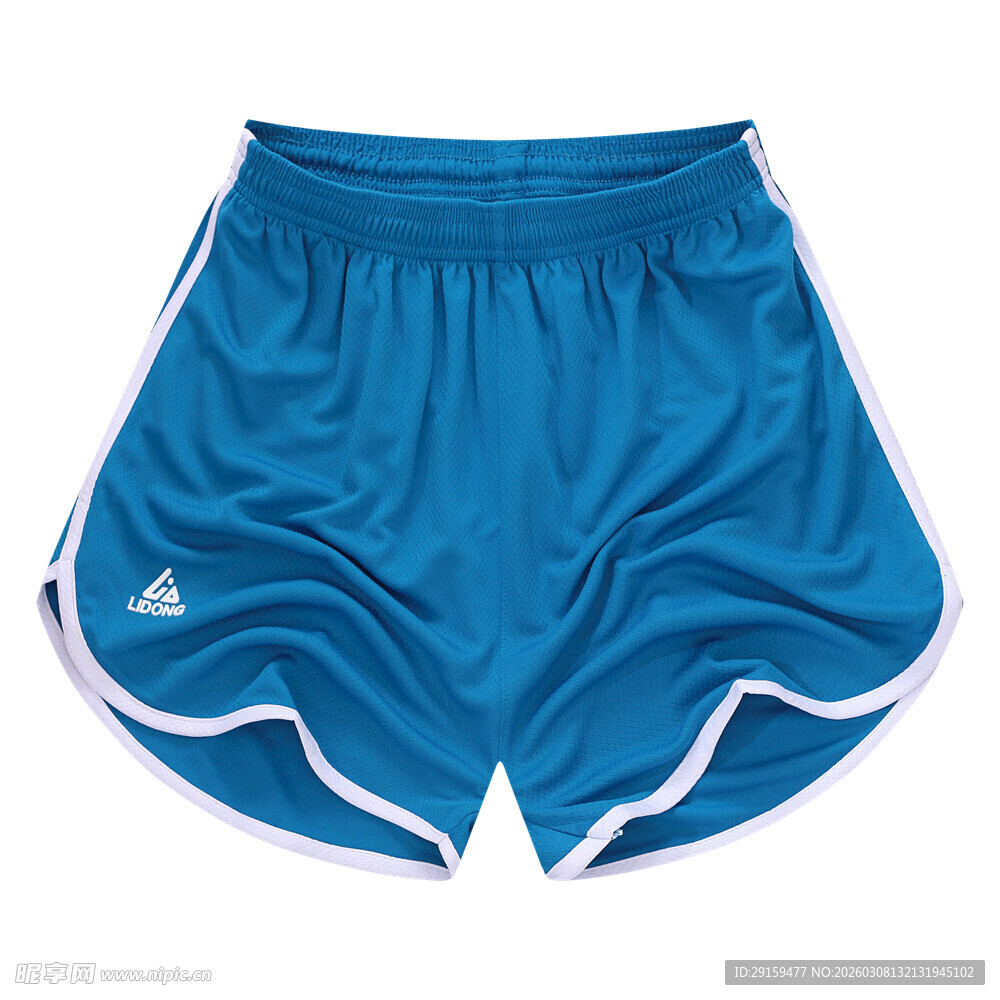 蓝色运动短裤
