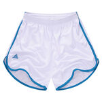 白色侧边蓝条纹运动短裤