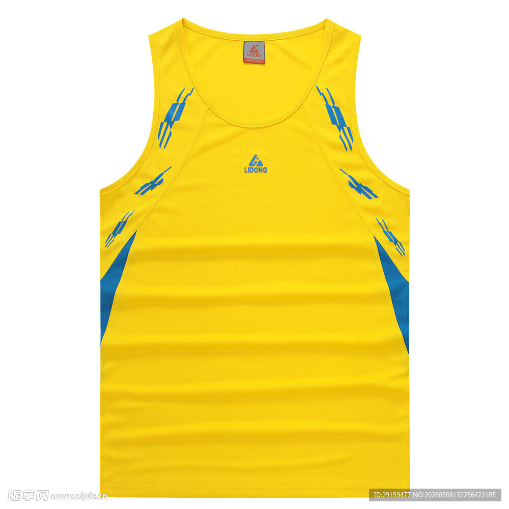黄色运动背心