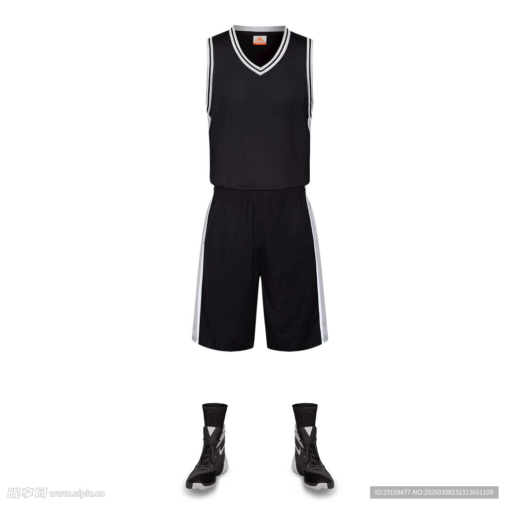 男士黑色篮球运动套装