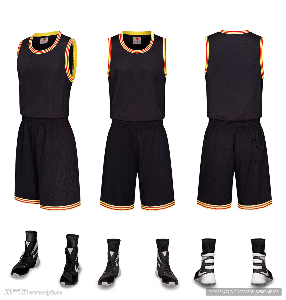 篮球运动套装及护具展示