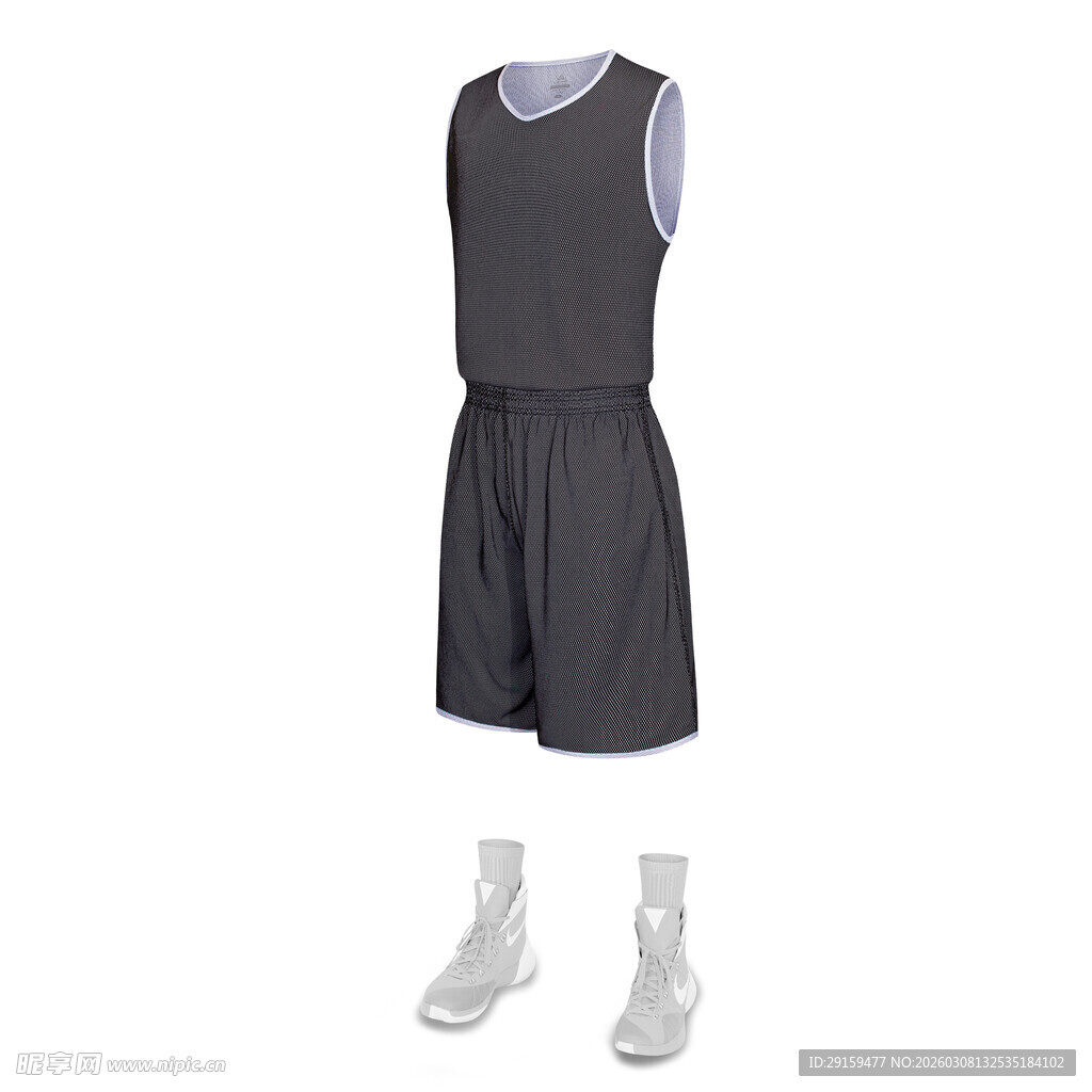 男士无袖套装与白色靴子