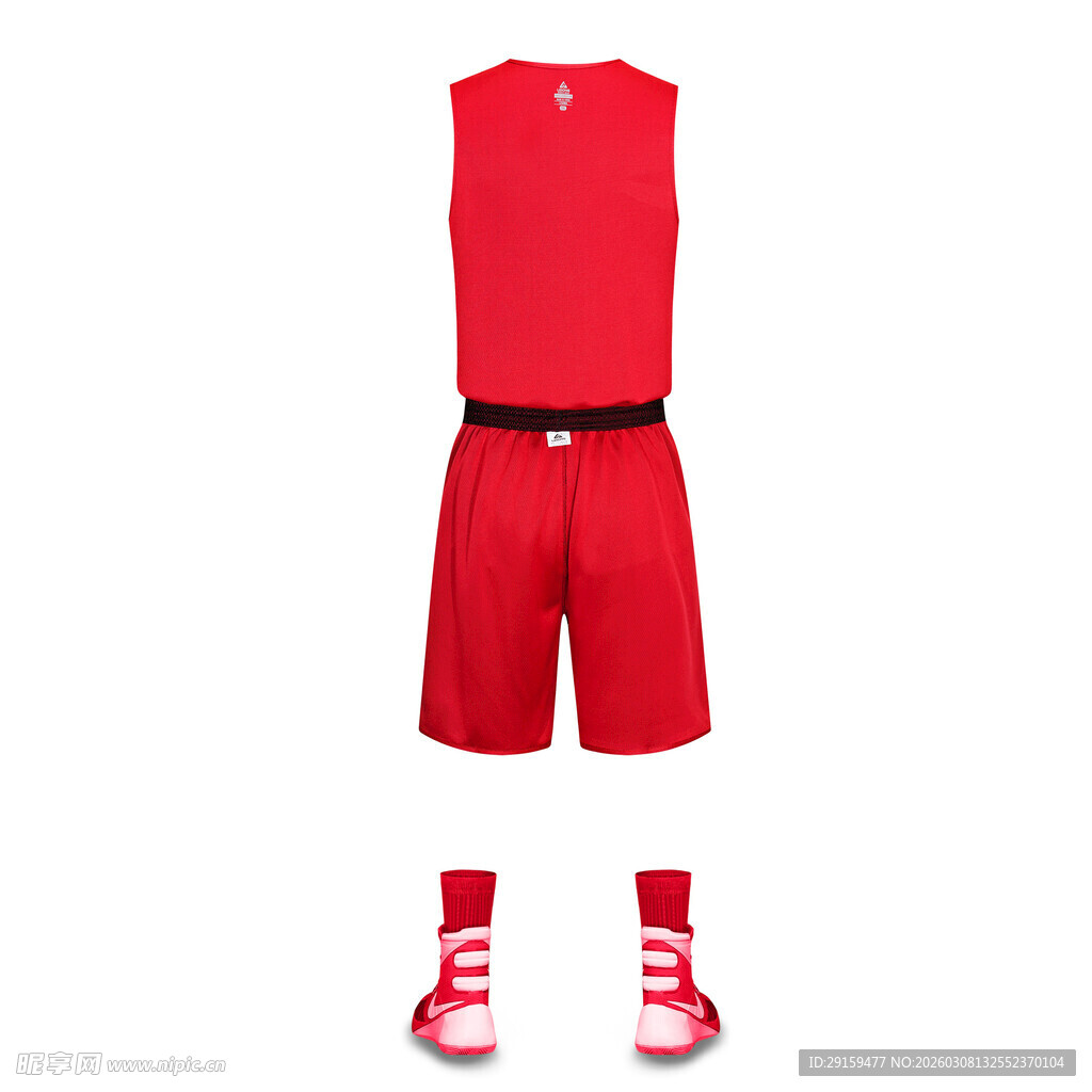 红色篮球运动套装展示