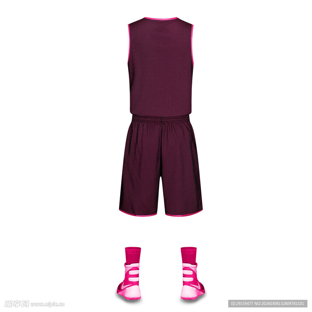 酒红色儿童背心短裤袜子套装