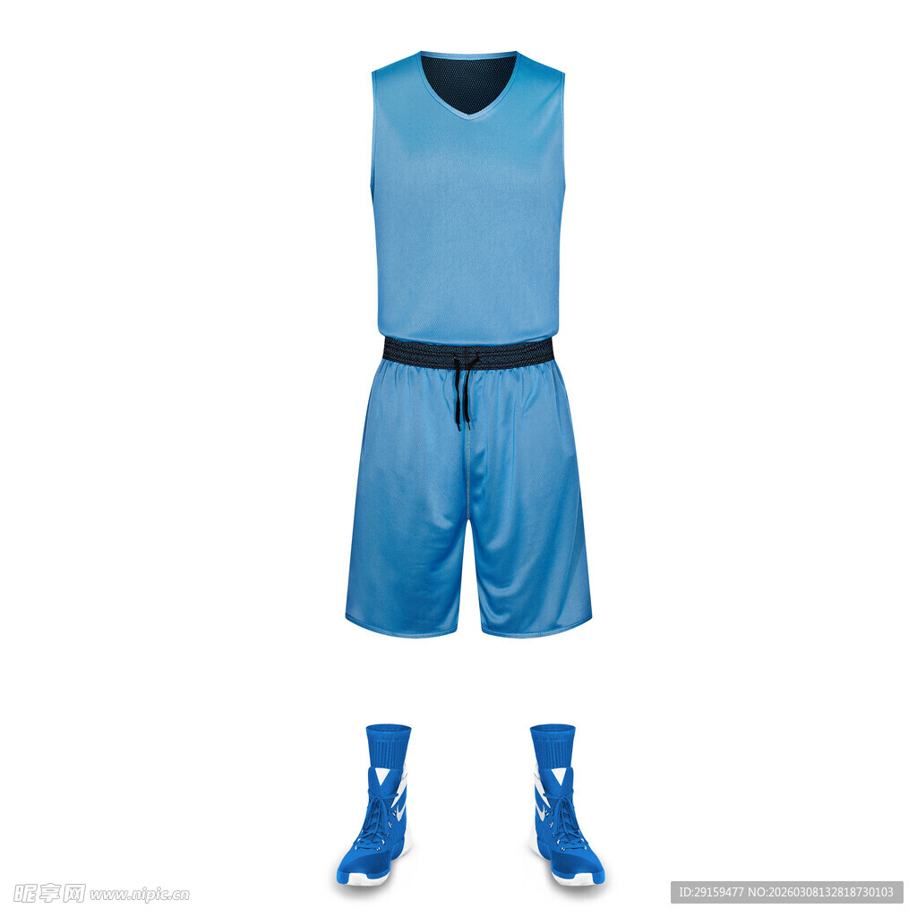 蓝色篮球运动套装展示