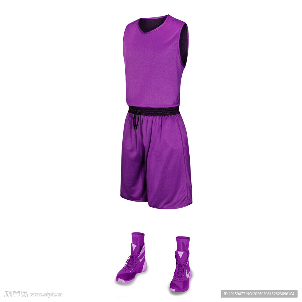 紫色运动套装与靴子