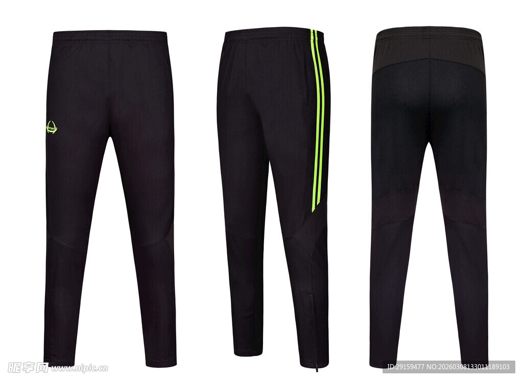 黑色运动长裤展示