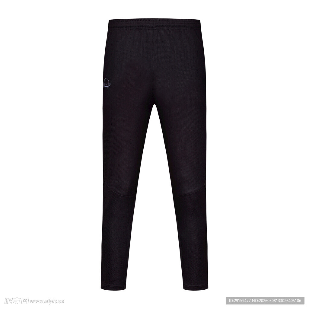 黑色修身运动休闲长裤