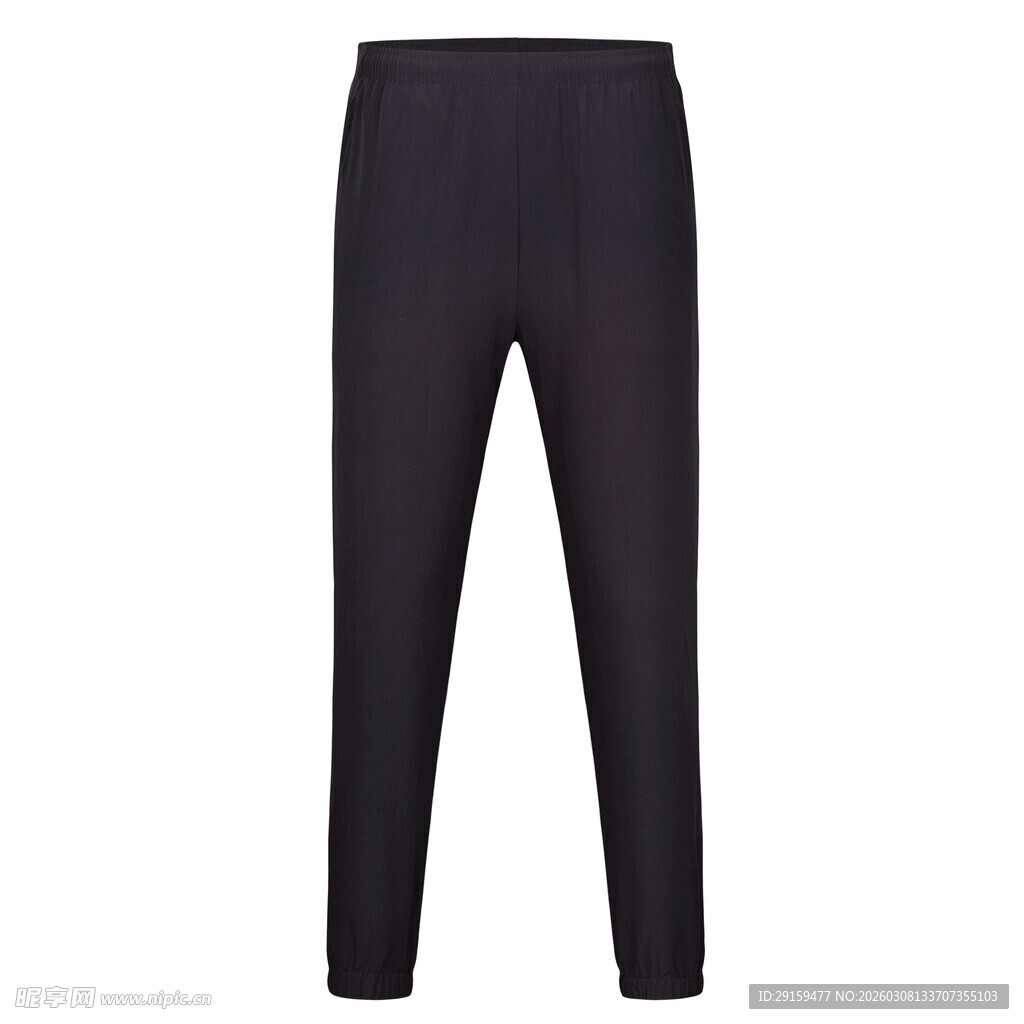 黑色修身长裤