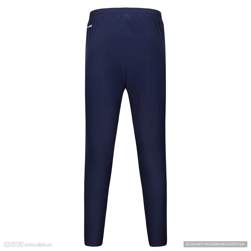 深蓝色修身长裤