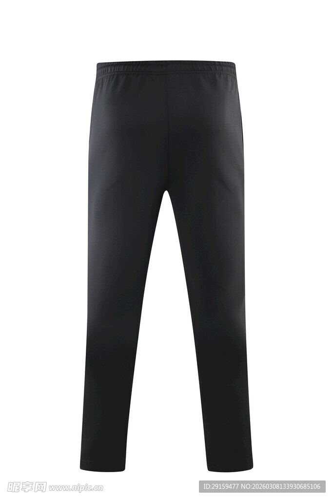 黑色修身款休闲长裤