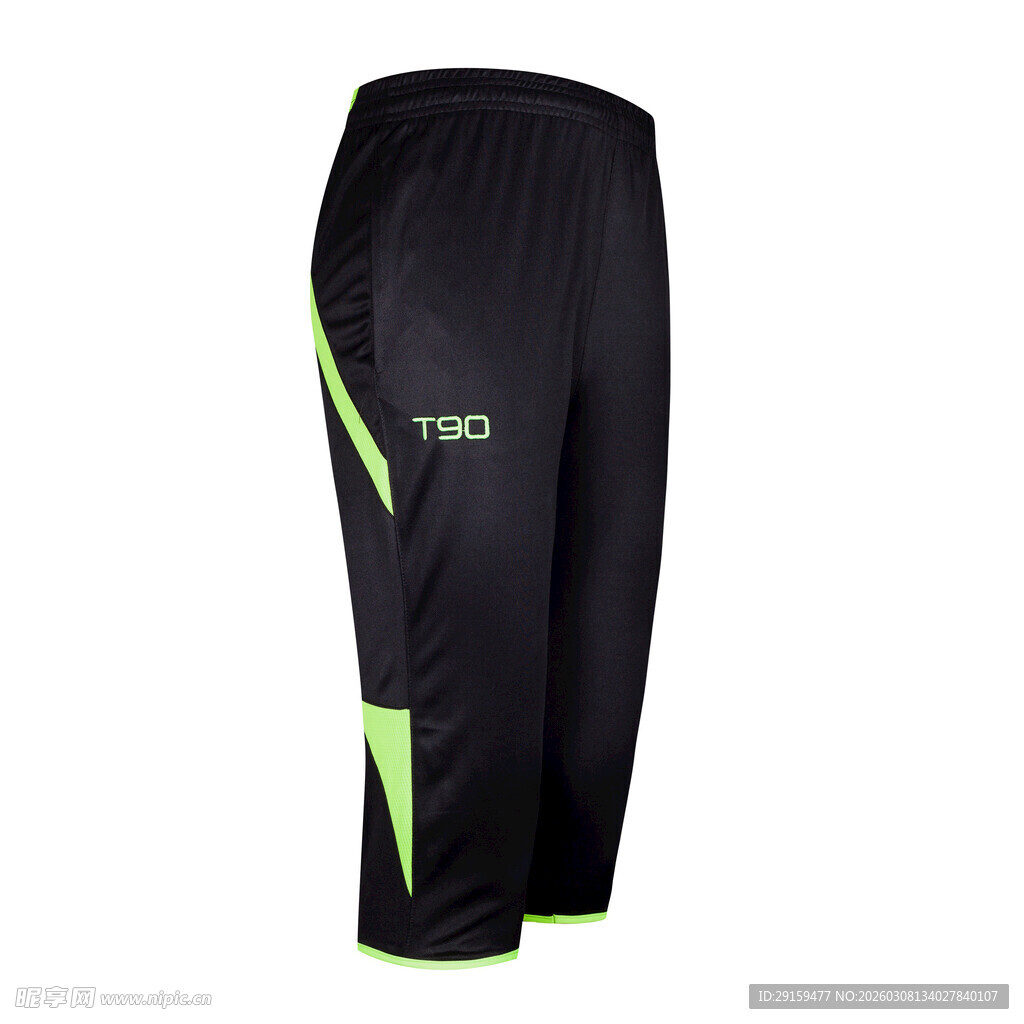 黑色运动七分裤