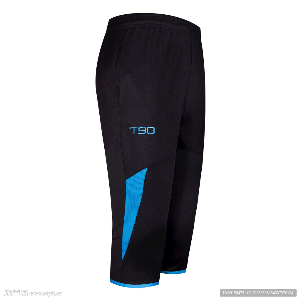 黑色运动七分裤