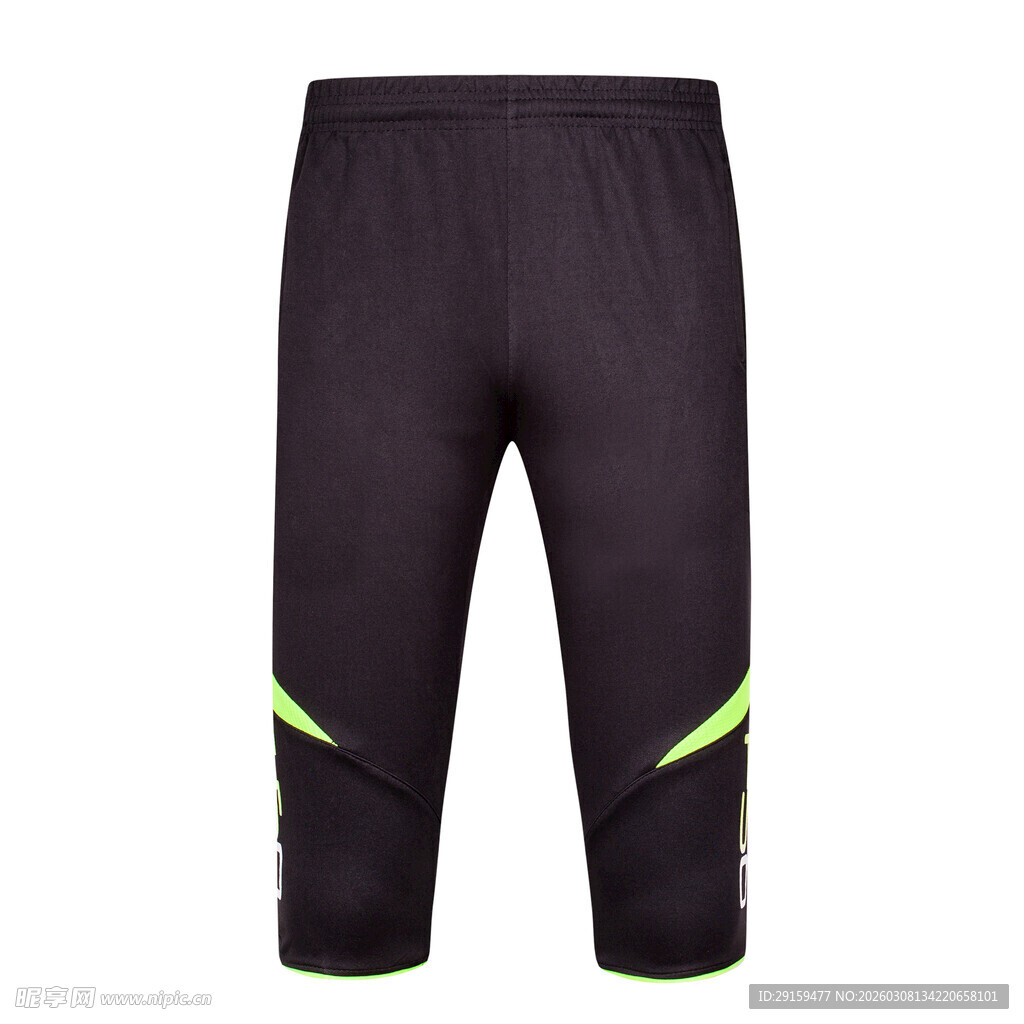 黑色运动七分裤