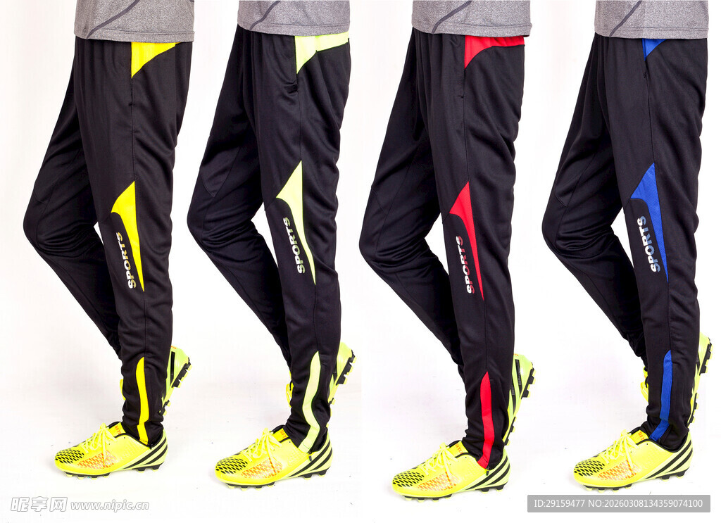 多款运动长裤展示