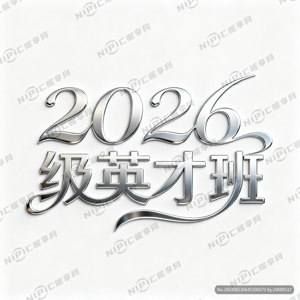 “2026级英才班”字体变形