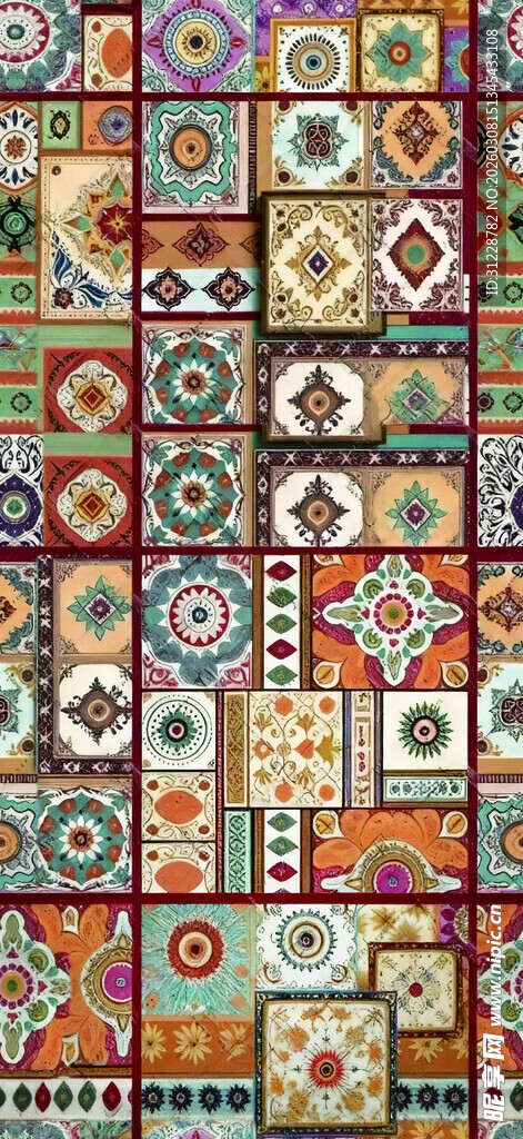 多彩几何图案装饰纹理